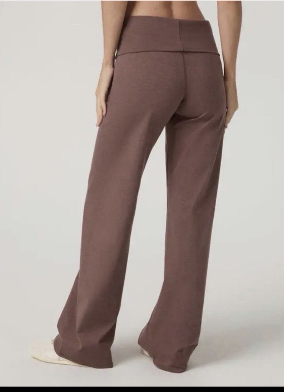 AUTHENTIC Vuori Granite Foldover Straight Leg Pants SABLE Heather Size XS NWT